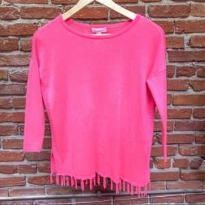 Girls’ Lilly Pulitzer Pink Fringe Sweater